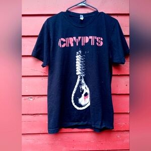 Crypts Skull in Noose Band T-shirt L